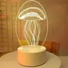 Explosiones de sonido al agitar oso 3D luz de noche acrílico lámpara de mesa pequeña dormitorio mesita de noche estilo ins actividad regalo fábrica al por mayor