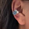 Diseño de Nicho Elegantes Pendientes de Copo de Nieve con Lazo Lujo Ligero Versátiles Pendientes de Botón de Gama Alta Moda Femenina Accesorios Simples para Orejas