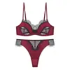 Amazon Estilo Puro Deseo Sexy Conjunto de Sujetador de Encaje Ultra-Delgado para Pestañas Que Hace que los Senos Grandes Parezcan Más Pequeños y Previene la Flacidez, Conjunto de Lencería