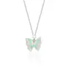 Colar Borboleta de Prata Esterlina S925, Novo Estilo Chinês, Estilo Nacional de Alta Qualidade, Pingente de Pérola de Concha de Jade Hetian Natural, Corrente para Clavícula Atacado