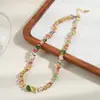 Colar Original de Feriado Cor Transparente Irregular Pedra Natural Colar de Contas Acessórios Pulseira Feminina Exquisito Corrente para Clavícula