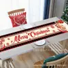 Camino de Mesa Navideño Estilo Europeo Múltiples Patrones Restaurante Tema Navideño Retro Decoración de Escritorio Mantel
