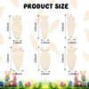 Inacabado em branco forma de cenoura de madeira DIY artesanato oco para fora para a Páscoa DIY decoração de casa