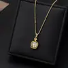 Collar Colgante Corona Dorada Nuevo Transfronterizo Hilo de Algodón Cadena de Clavícula Simple Versátil Elegante Gama Alta para Mujer