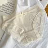 Pantaleta de Hielo de Secado Rápido Estilo Japonés Encaje de Deseo Puro Chica Dulce Delgada Transpirable Algodón Puro en la Entrepierna Calzones para Mujer