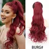Extensión de Cabello de Ponytail Sintético Largo Rizado Estilo Europeo y Americano con Cordón Invisible para Comercio Exterior, Cabello Sintético de Ola Grande, Pieza Única Envío Directo