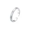 Anillo Mate Cepillado de Autodisciplina para Hombres y Mujeres, Diseño Simple, Apertura Estilo Ins, Anillo Ajustable, Anillo Liso, Anillo Único
