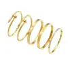 Pulsera de acero inoxidable dorada transfronteriza, traje de pulsera de trébol de cintura pequeña con tachuelas, brazaletes dorados