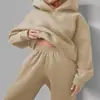2025 Nova Coleção Primavera Amazon Conjunto de Moletom Feminino Transfronteiriço Cor Sólida Casual Moda Conjunto de Duas Peças Estiloso Casual