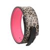 Cinturón de Belleza Fitness para Mujer con Estampado de Leopardo para Sentadilla Peso Muerto Entrenamiento de Empuje Brillante Protectores de Cinturón Fibra Superior Hebilla Rápida Cinturón Sello de Cintura