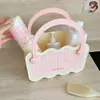 Set de tocador rosa para niñas, cubo para dormitorio de estudiantes, lavabo, cesta de baño, artículos de tocador, cubo de plástico grueso y resistente