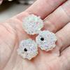 Bola de diamante incrustada con cuentas de cristal de pedrería, cuentas con agujero, cuentas espaciadoras, hechas a mano, material para colgante de pulsera de mano, accesorios de joyería DIY al por mayor