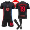2425 Camiseta de visitante del Barcelona No. 9 levan 19 Yamal No. 10 Messi uniforme de fútbol nuevo publicidad manga corta uniforme de equipo