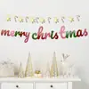 Banner de Guirnalda de Papel para Carta de Navidad Transfronteriza Flor de Papel de Navidad Colgante Bandera Colgante Decoración de Ambiente Fiesta Bandera de Tirar