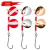 Isca Artificial de Metal com Lantejoulas Rotativas e Manivela de Gancho Simples 4,5g Isca Rígida Tricolor E-commerce Transfronteiriço Isca de Pesca Vara de Pesca