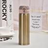 Fábrica 304 aço inoxidável garrafa térmica copo de cor sólida campus simples masculino e feminino diário água copo de salto tampa de água portátil copo de água
