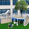 Escorregador Combinado Grande para Exterior, Escorregador Combinado Grande de Escalada para Jardim de Infância e Áreas Comunitárias, Equipamento de Diversão Não Padrão para Crianças