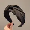 Elegante Diadema de Nudo Cruzado de Nuevo Estilo de Alta Gama para Mujer, Diadema de Ala Ancha para Lavarse la Cara y Sujetar el Cabello