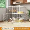 Jaula para gatos con inodoro villa espacio libre grande interior jaula vacía casa para gatos hogar tres niveles gato pequeño casa para gatos