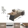 Mesa de Escritório de Luxo Leve Simples Moderna Sensação de Alto Padrão Gerente Presidente Mesa para Uma Pessoa Pequena Grande Mesa Executiva com Armário Lateral