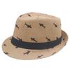 Sombrero de Copa Pequeño de Verano para Padre e Hijo Sombrero de Sol para Exteriores para Hombre Sombrero de Jazz para Niños de 8 a 11 Años Sombrero de Paja de Moda con Patrón de Peces Pequeños