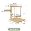 Juguete para loro Soporte de Madera Maciza Percha Columpio Parque de Juegos Soporte para Cacatúa Soporte para Periquito Pájaro Pequeño Soporte para Patas de Percha De Pie en el Suelo