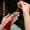 Enfeite de Carro Pendurado, Decoração de Interior, Trava de Segurança, Cobre, Dourado Tradicional, Vermelho, Decoração para Retrovisor de Carro, Feito à Mão para Mulheres