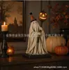 Novo produto transfronteiriço: Estatueta de Fantasma Vintage Iluminada, cajado de abóbora brilhante, ornamento de fantasma retrô