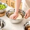 Tazón de acero inoxidable 304 para uso doméstico, tazón para mezclar de grado alimenticio, tazón para batir huevos, tazón para selección de ingredientes de olla caliente picante, tazón para cocinar