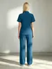 Tiktok Traje Quirúrgico Todo en Uno Antiestático Anti-Adherente Simple Uniforme de Enfermera para Belleza Médica