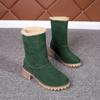 Inverno novo europeu e americano de grande tamanho botas de neve sapatos usar mulheres botas de salto grosso crianças comércio exterior atacado