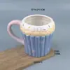 Venta Caliente Transfronteriza Dibujos Animados Creativo Lindo Cerámica Taza de Perro Caliente Estilo Ins Taza de Café Aspecto de Alta Calidad Regalo de Cumpleaños