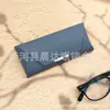 Estuche de cuero simple hecho a mano al por mayor para gafas para hombres, mujeres y estudiantes con miopía, impresión de logotipo gratis, portátil