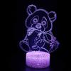 Lámpara de noche colorida con forma de orangután, regalo de explosión, lámpara LED de ambiente táctil remota, decoración de mesita de noche para dormitorio, lámpara de mesa pequeña 3D