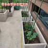 Caja de Flores de Aleación de Aluminio Caja para Plantar Verduras en Patio Exterior Maceta de Balcón Caja para Plantar Árboles Marco Biselado Caja para Plantar Azulejos Kaka Hu