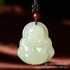Colgante de Jade Afgano Natural Guanyin Jade Colgante de Jade Buda Masculino Colgante de Buda Maitreya Femenino Productos Genuinos Jade Natural Buda de Jabón