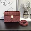 Bolsa para Fiambrera Tejida a Mano con Escarcha de Otoño Bolso de Mano de Moda de Gama Alta Bolso Cruzado para Fiambrera Bolso de Hombro Único para Mujer