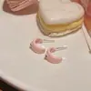 Pendientes Coloridos Llenos de Vitalidad Dopamina con Forma de C Diseño de Nicho Pendientes Elegantes Lujo Accesible para Mujer Pendientes de Gama Alta