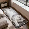 Tapete de Mesa de Cabeceira para Quarto Dropshipping Temu Tapete de Carpete Simulação de Gato Caxemira Sintética Macio Amigo da Pele Tira Longa Tapete de Piso Antiderrapante