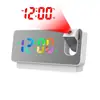 Reloj despertador LED de red, digital, con hora, temperatura, calendario, función de silencio, alarma con proyección de luz roja, reloj inteligente