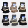 2026 Novas Luvas Masculinas de Mohair Meio Dedo Inverno Quente Luvas de Escrita para Estudantes com Lã Fina Atacado do Fabricante
