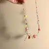 Primavera e Verão Novo Estilo Empilhado Colorido Pequeno Pingente de Flor Corrente para Clavícula Feminina Bonita Colar Acessórios