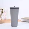 Taza con Popote de Acero Inoxidable 304 Portátil de Gran Capacidad para Café Montaje en Coche Taza Termo con Popote Taza de Oficina