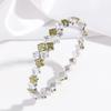 Pulsera para Mujer Moda Europea y Americana Ins Pulsera Nicho Transfronteriza Joyería Pulsera de Acero Inoxidable para Mujer Circonita de Color Diamante Completo Apertura
