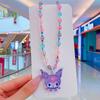 Collar de Perlas de Dibujos Animados para Niños Niñas Lindo Decoración con Cuentas Accesorios con Colgante para Bebé Accesorios Decorativos de Princesita