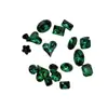 Decorações de Nail Art Esmeralda, Strass com Base Pontuda, Corações Octogonais Irregulares em Formato de Coração, Strass Deslumbrantes em Formato de Ovo de Pombo, Strass para Nail Art no Atacado