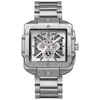 Relógio de Pulso Masculino Cruz Quadrada Pulseira de Aço Inoxidável Personalidade Moda Tendência Relógio de Quartzo Masculino Atacado