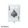 Globos de Papel de Aluminio de Póker, Piezas Cuadradas, Corazones, Tréboles, Picas Negras, Dados, Tema de Casino, Decoraciones para Fiesta de Juegos de Casino