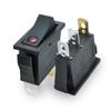 Interruptor Kcd3 em Forma de Barco Vermelho Olho de Gato Interruptor Basculante 3 Pinos 2 Velocidades Tipo Cartão Dupla Faca Unipolar