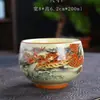 Caneca Master Ruyao Bege Azul e Flor Vintage Kung Fu Chá Doméstico Pessoal Caneca de Chá Grande Cerâmica Caneca para Degustação de Chá